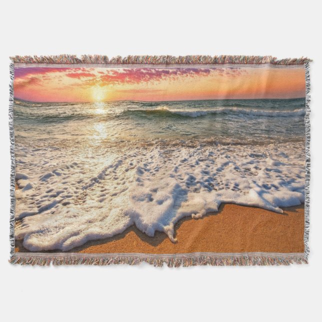 Beach Sunset Decke (Vorderseite)