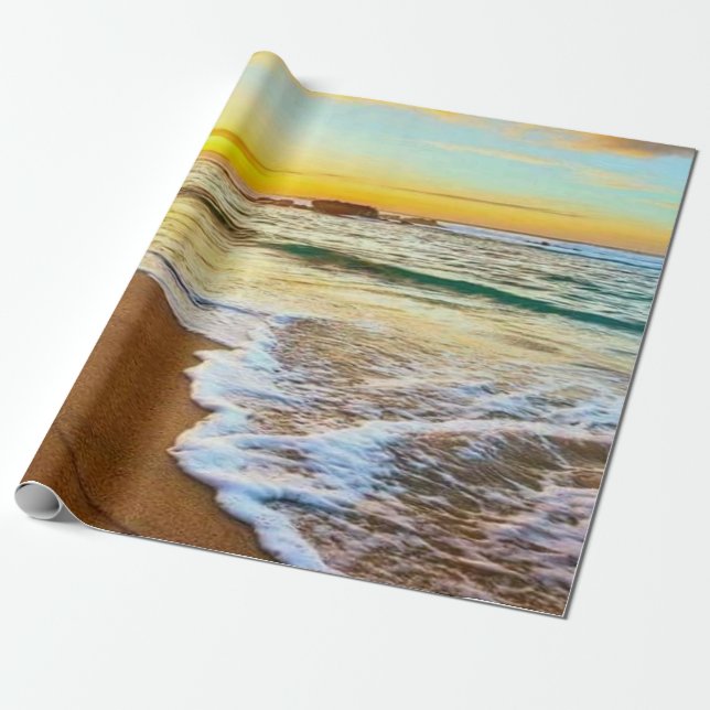 Beach Sunset Decoupage Geschenkpapier (Ungerollt)
