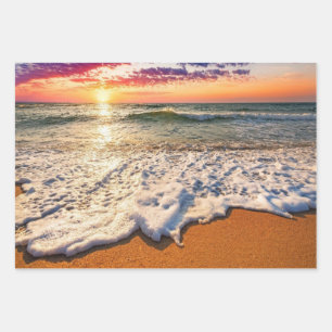 Beach Sunset Decoupage Geschenkpapier Set