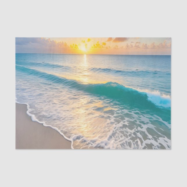 Beach Sunset Decoupage Seidenpapier (Vorderseite)