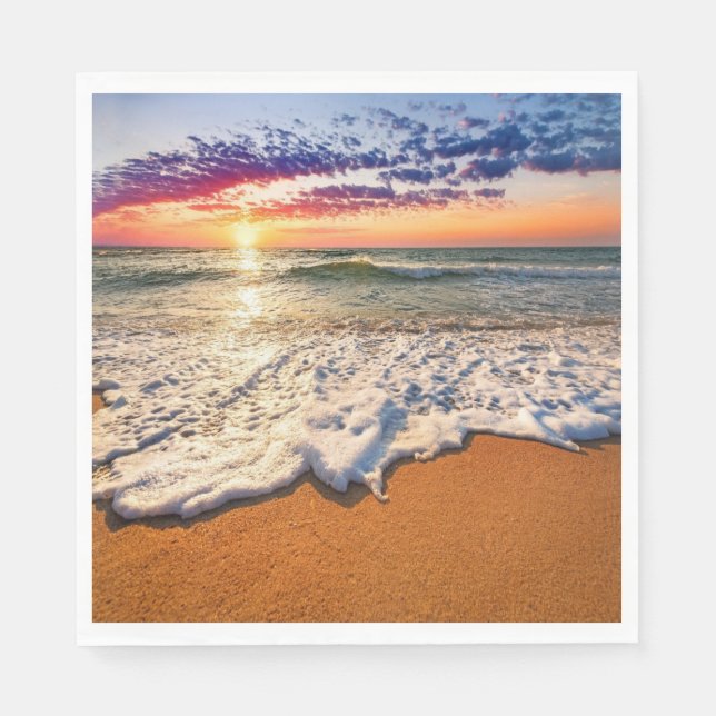 Beach Sunset Decoupage Serviette (Vorderseite)