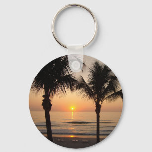 Beach Sunset Fotografy Nature Key Chain Art Tree Schlüsselanhänger