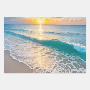 Beach Sunset Geschenkpapier Set
