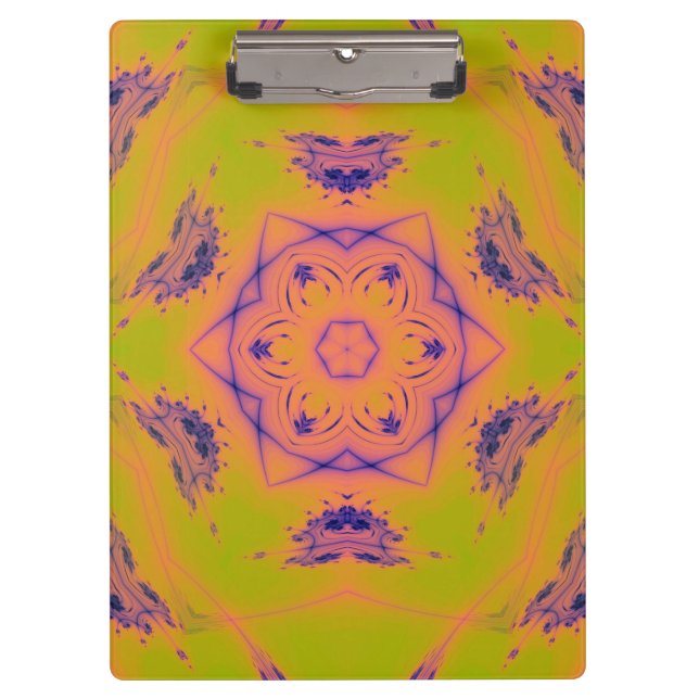 Beach Sunset Gradient Contrast Mandela Klemmbrett (Vorderseite)