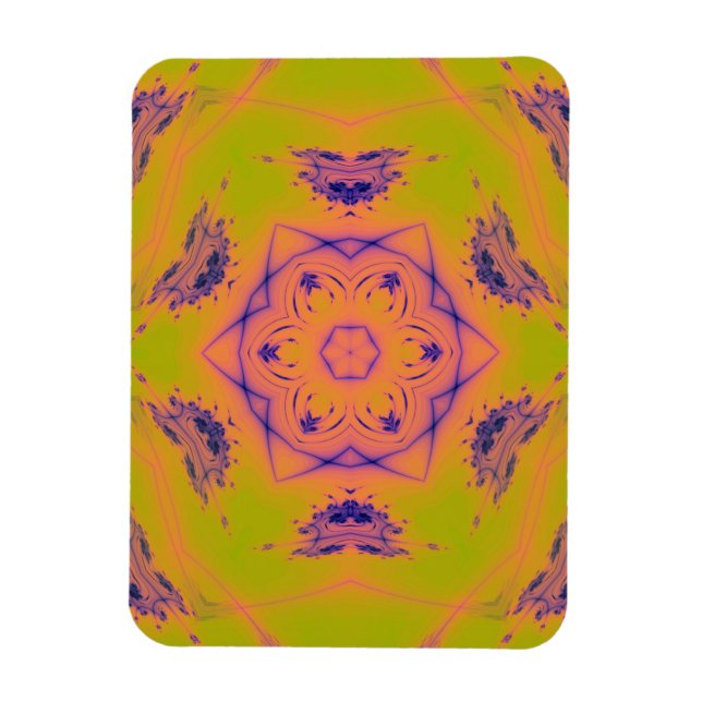 Beach Sunset Gradient Contrast Mandela Magnet (Vertikal)