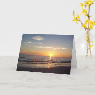Beach Sunset Grußkarte Karte