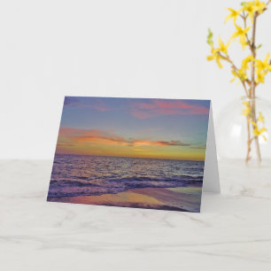Beach Sunset Grußkarte Karte