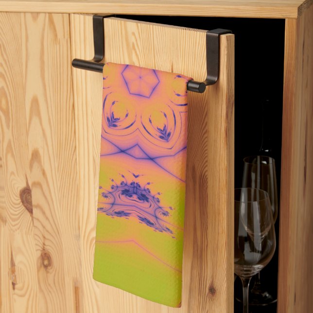 Beach Sunset High Contrast Mandela Geschirrtuch (Drittel gefaltet)