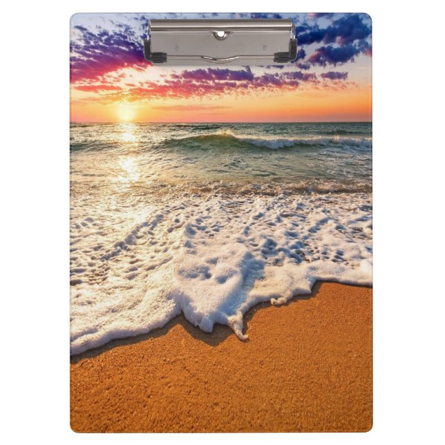 Beach Sunset Klemmbrett (Vorderseite)