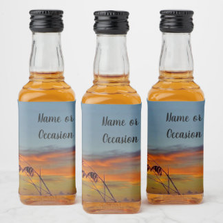 Beach Sunset Label Alkoholflaschenetikett