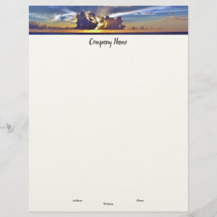 Beach Sunset Letterhead Briefbogen