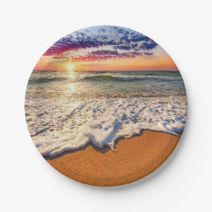 Beach Sunset Pappteller