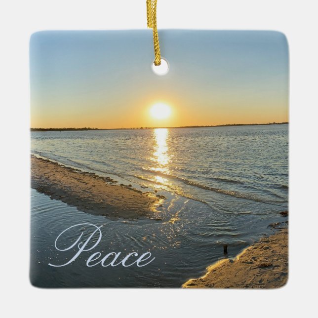 Beach Sunset Peace Ornament - Zeichen (Vorderseite)