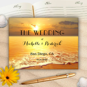 Beach Sunset Personalisiertes Foto Hochzeitsbuch Gästebuch