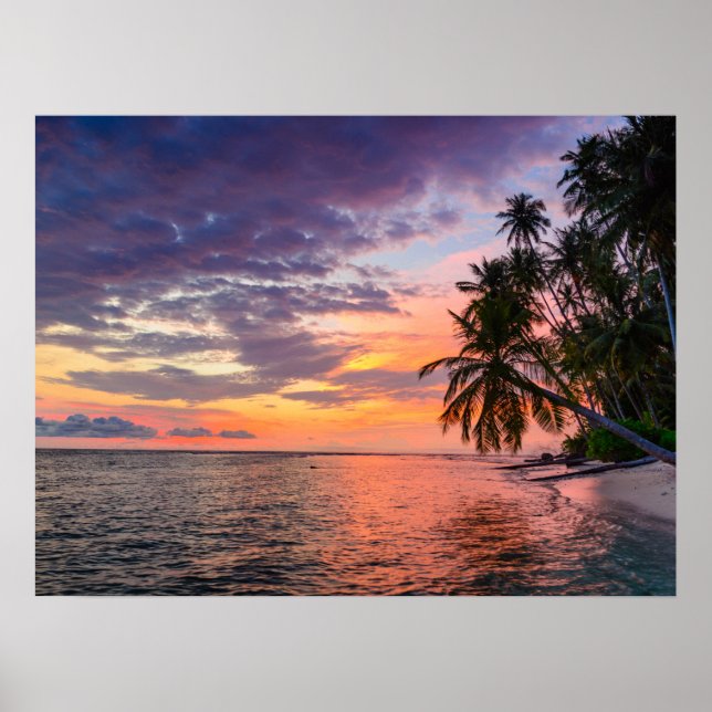 Beach Sunset Plakate (Vorne)