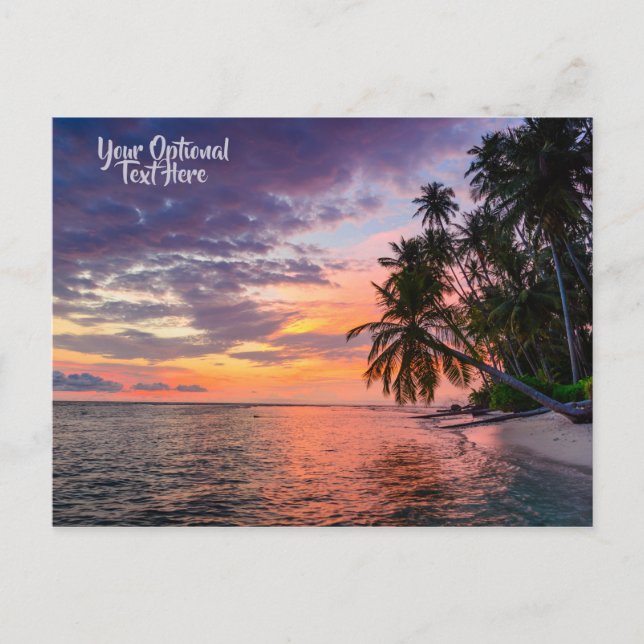 Beach Sunset Postkarte (Vorderseite)