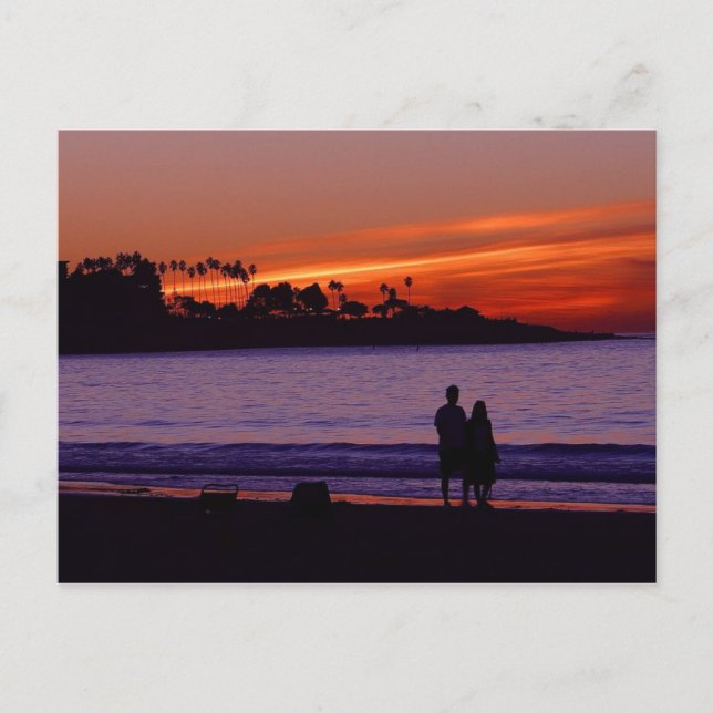 Beach Sunset Postkarte (Vorderseite)