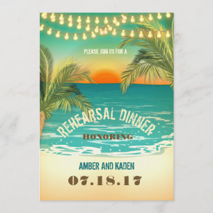 Beach Sunset Probe Dinner Einladung