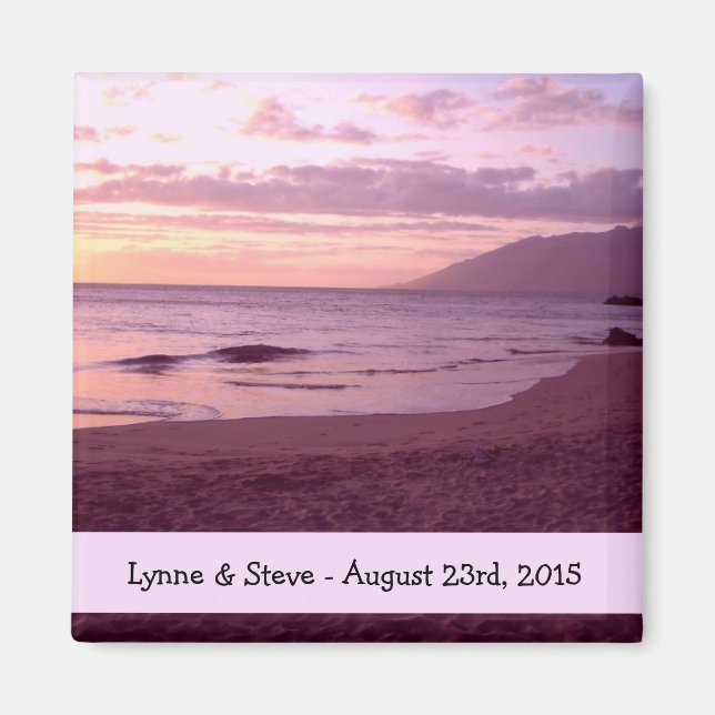 Beach Sunset Save the Date Magnet (Vorne)