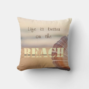 Beach Sunset Seashell Kissen