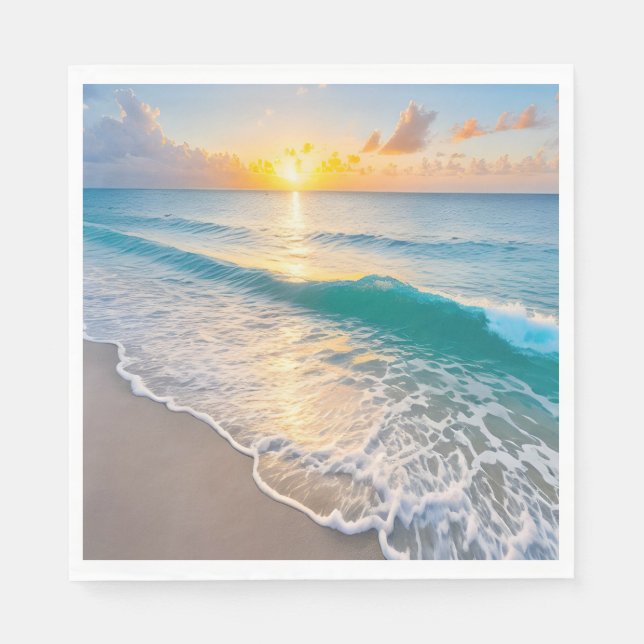 Beach Sunset Serviette (Vorderseite)