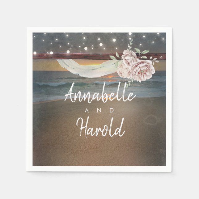 Beach Sunset Serviette (Vorderseite)