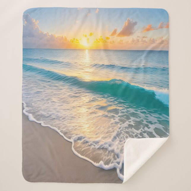 Beach Sunset Sherpadecke (Vorderseite)