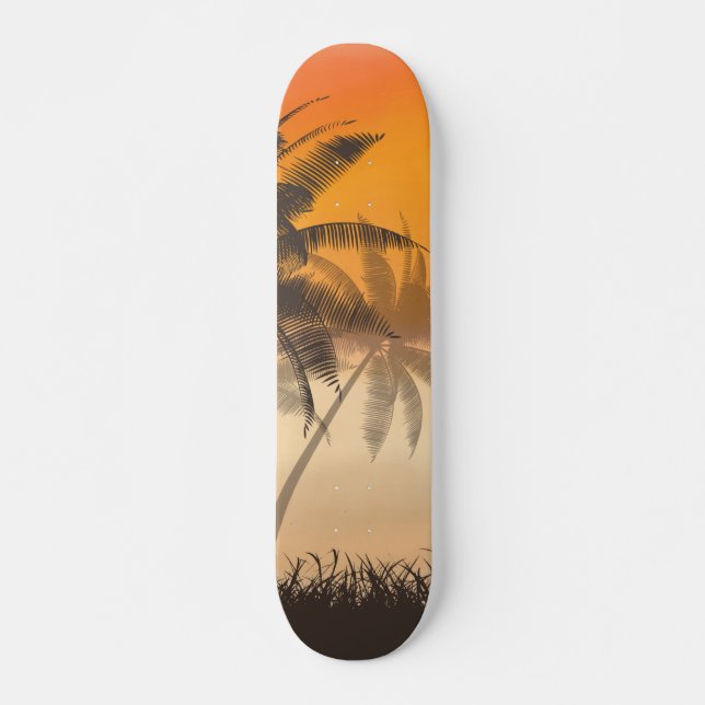 Beach Sunset Skies Skateboard (Vorne)