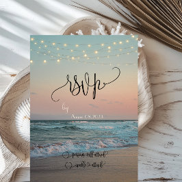 Beach Sunset, String Lights Script-UAWG Einladung