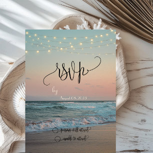 Beach Sunset, String Lights Script-UAWG Einladung