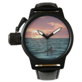 Beach Sunset Surfer | Sport Armbanduhr