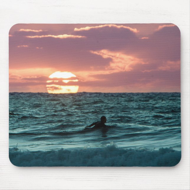 Beach Sunset Surfer | Sport Mousepad (Vorne)