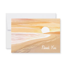 Beach Sunset Watercolor | Schönes Gelb