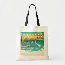 Beach Sunset Wedding Tasche