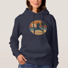 Beach Sunset Yoga Silhouette | Coastal Yogi Life Hoodie
