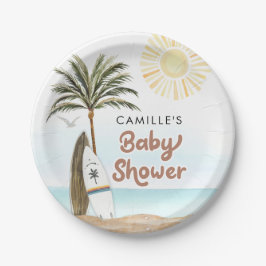Beach Surf Baby Dusche Pappteller