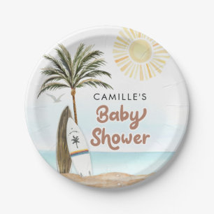 Beach Surf Baby Dusche Pappteller