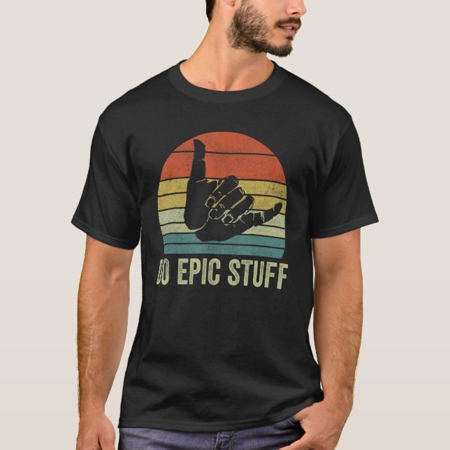 Beach Surf Do Epic Stuff Windsurfing Surfer Männer T-Shirt (Vorderseite)