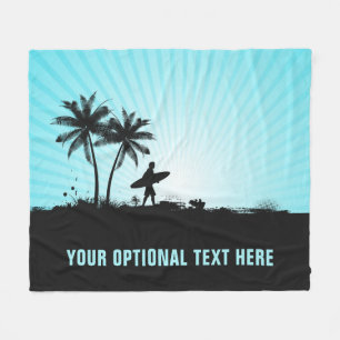 Beach Surfer angepasste Texttafeldecke Fleecedecke