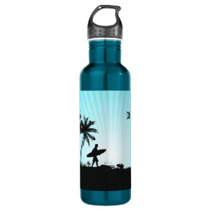 Beach Surfer individuelle Name Wasserflaschen