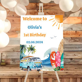 Beach Surfing Geburtstagsparty Begrüßungszeichen