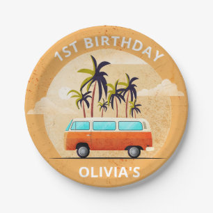 Beach Surfing Geburtstagsparty Paper Teller