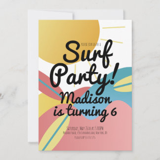 Beach Surfing Party Sonntag Einladung