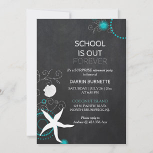 Beach Surprise Retirement Party für Lehrer Einladung