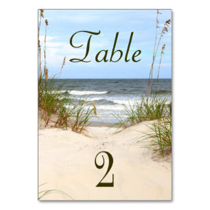 Beach-Table-Karte Tischnummer
