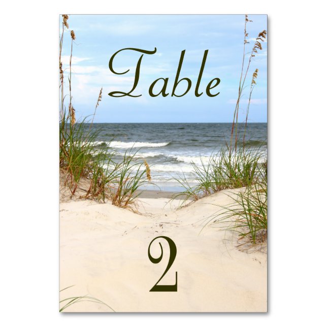 Beach-Table-Karte Tischnummer (Vorderseite)