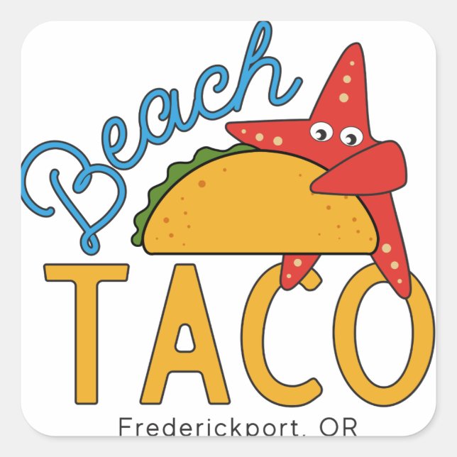Beach Taco Stickers (Vorderseite)
