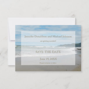 Beach Thema Save the Date Einladung, Strand Szene