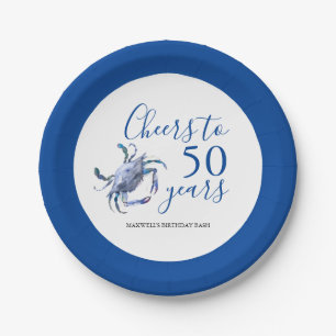 Beach Theme 50. Geburtstagsparty Pappteller