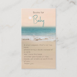 Beach Theme Books für Babydusche Begleitkarte